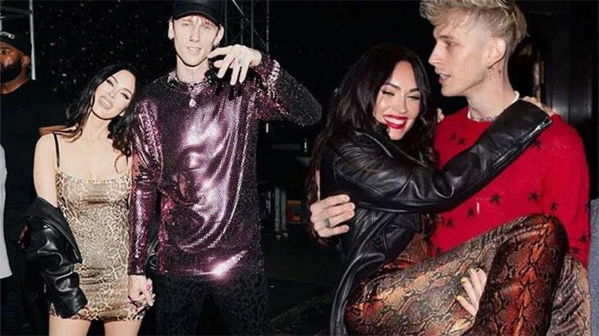 Megan Fox -Machine Gun Kelly aşkı doludizgin sürerken şoke eden görüntüler ortaya çıktı! Kafasında kadeh kırdı