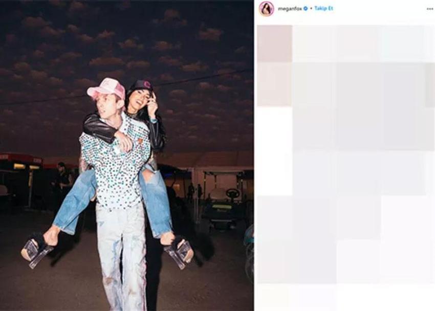Megan Fox -Machine Gun Kelly aşkı doludizgin sürerken şoke eden görüntüler ortaya çıktı! Kafasında kadeh kırdı