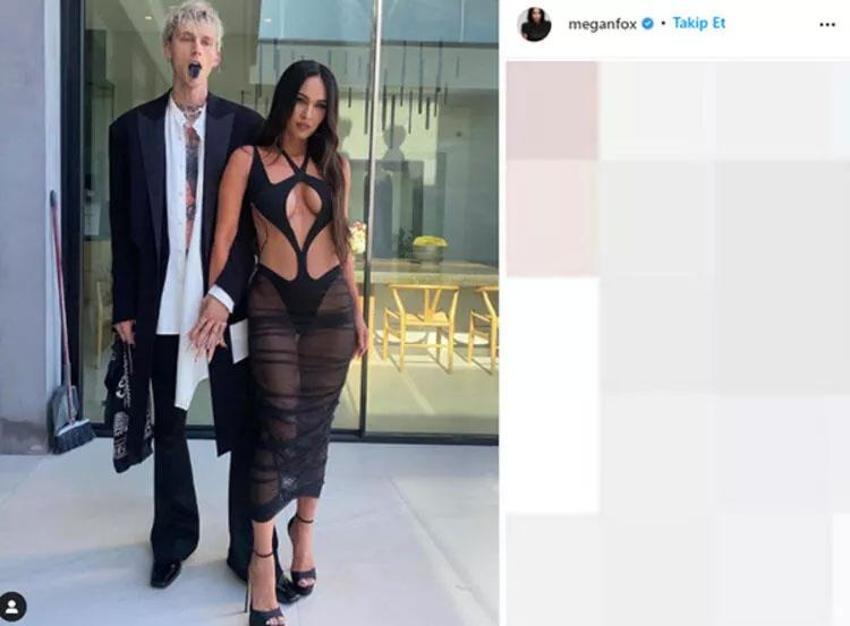 Megan Fox -Machine Gun Kelly aşkı doludizgin sürerken şoke eden görüntüler ortaya çıktı! Kafasında kadeh kırdı