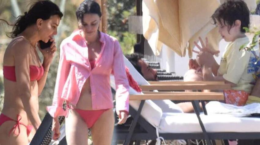 Hande Ataizi fiziğiyle dikkat çekti! Oğlu ve sevgilisiyle tatilde...