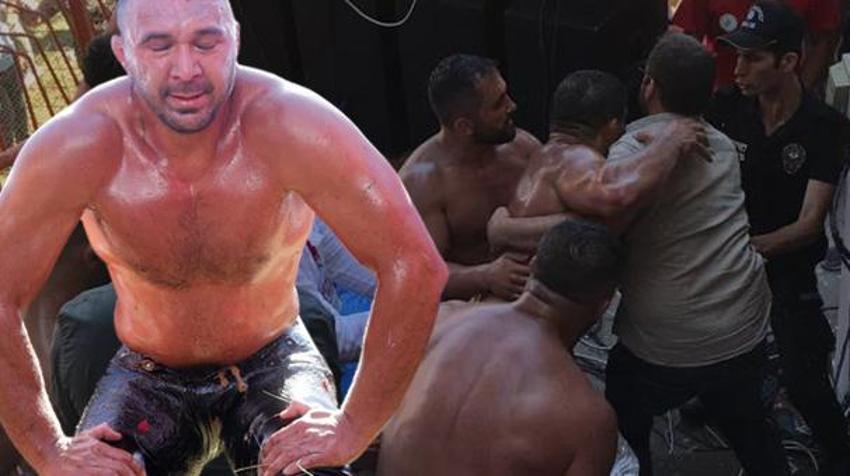 Kırkpınar'da ortalık karıştı! Şaban Yılmaz kırmızı elenince olay çıktı, Ali Gürbüz yıkıldı! Polisler müdahale etti, İsmail Balaban...