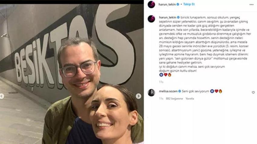 Harun Tekin'den sevgilisine romantik kutlama! 'Biricik lunaparkım, sonsuz okulum'