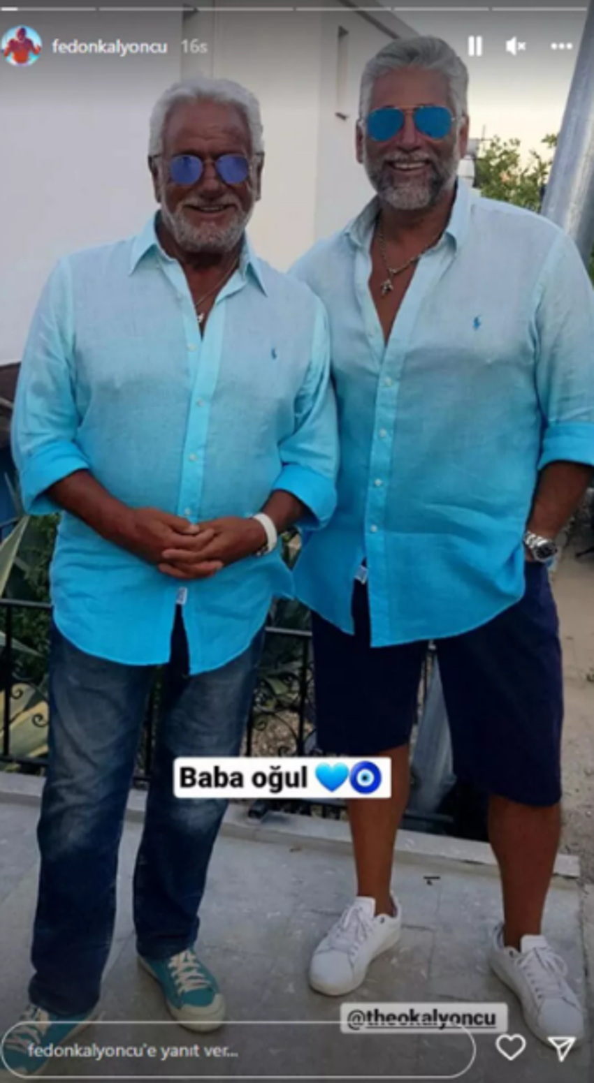 Fedon ve oğlundan yeni kare! Kıyafetleri dikkat çekti...