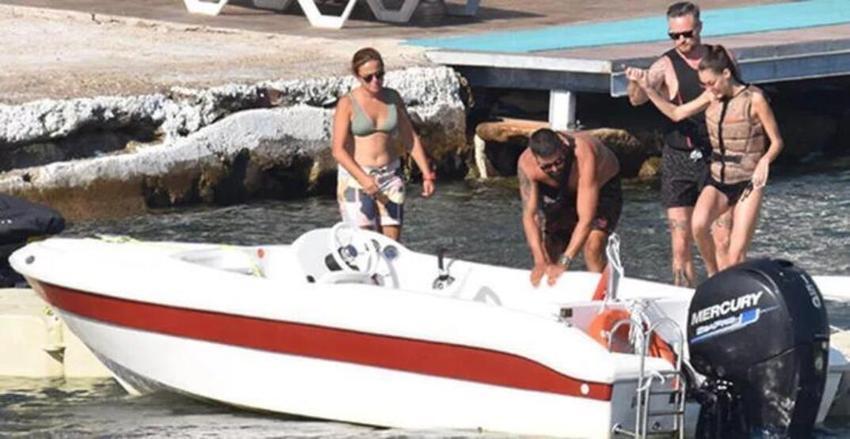 Dilan Çiçek Deniz ve Thor Saevarsson'dan jet-ski şov!