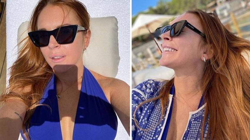 Amerikalı oyuncu Lindsay Lohan tatil için Bodrum'u tercih etti!