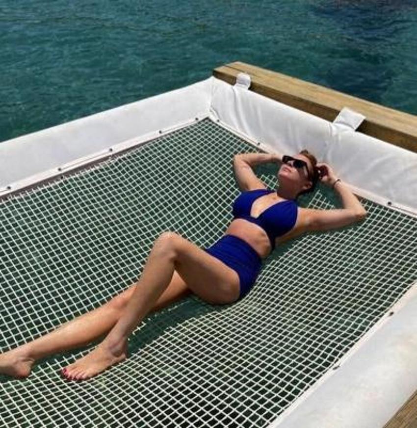 Amerikalı oyuncu Lindsay Lohan tatil için Bodrum'u tercih etti!