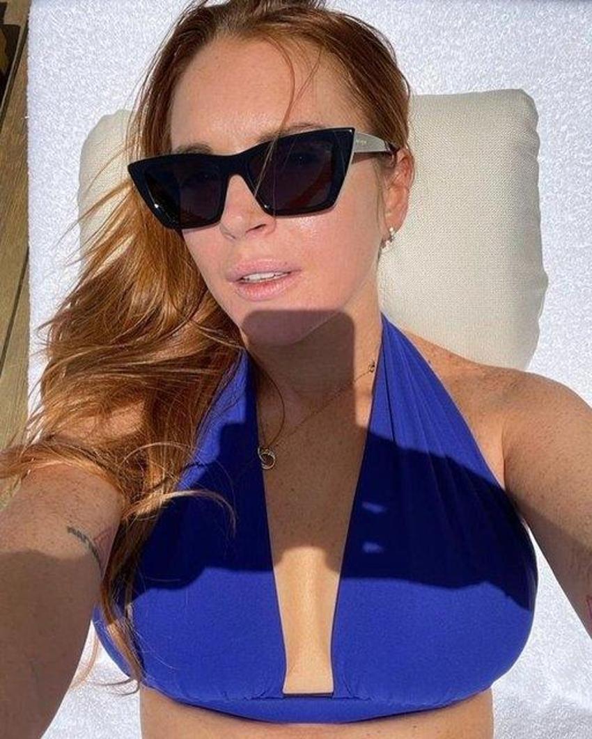 Amerikalı oyuncu Lindsay Lohan tatil için Bodrum'u tercih etti!