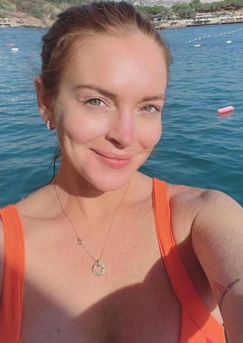 Amerikalı oyuncu Lindsay Lohan tatil için Bodrum'u tercih etti!