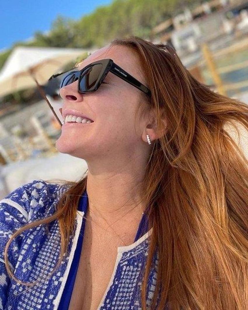 Amerikalı oyuncu Lindsay Lohan tatil için Bodrum'u tercih etti!
