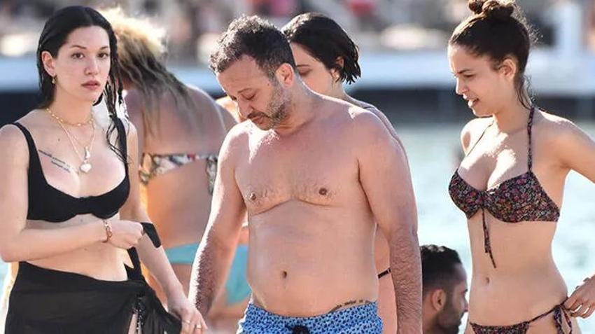 Rıza Kocaoğlu ve Selin Işık tatilde! Eski sevgilisiyle pişti oldu...