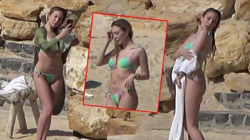 Yasmin Erbil plajda tüm bakışları üzerinde topladı!