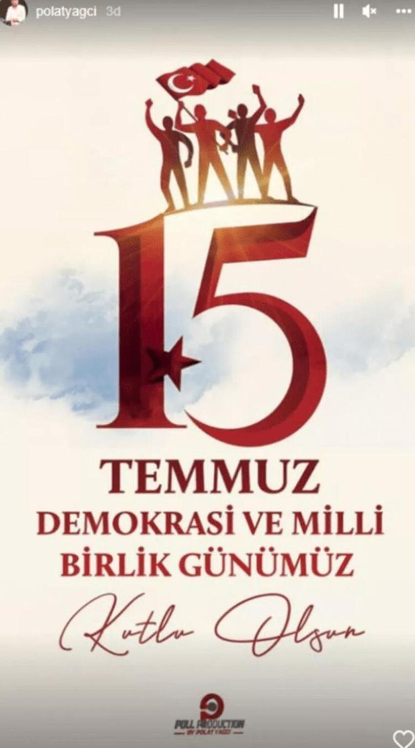 Ünlüler'in 15 Temmuz paylaşımları! "Toprak, uğrunda ölen varsa vatandır"