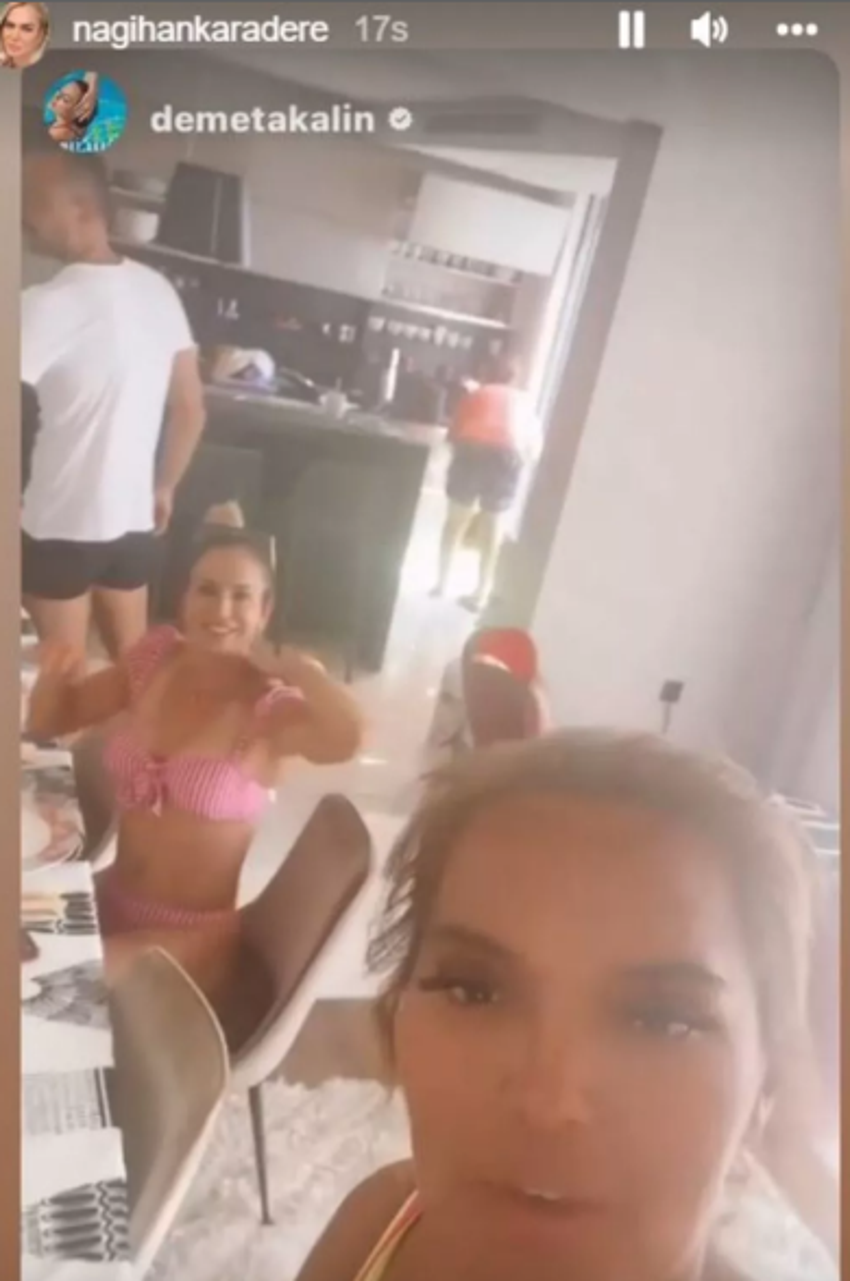 Demet Akalın evinde Survivor Nagihan'ı ağırladı! "Kocaman kocaman altınlar almış"