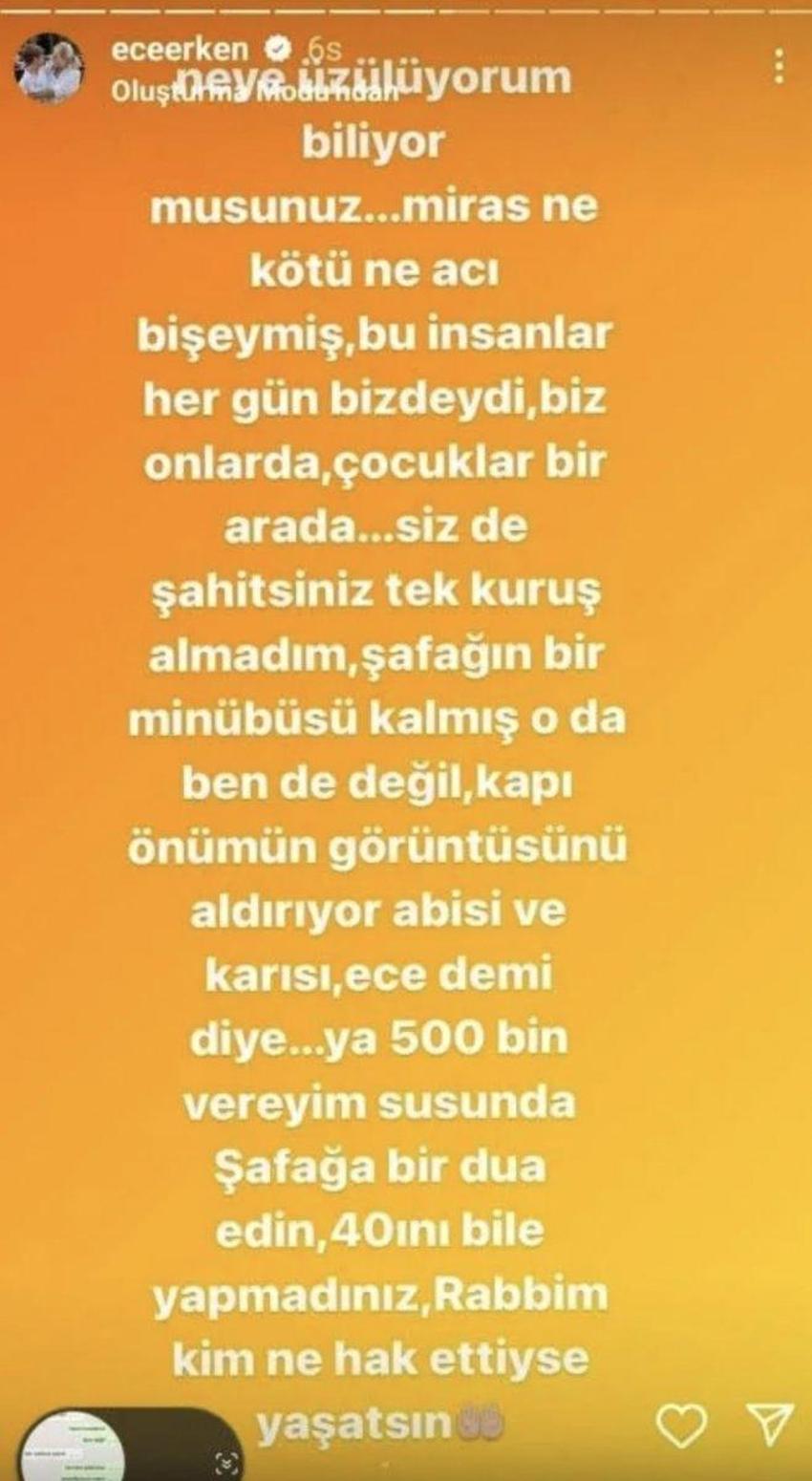 Ece Erken, Şafak Mahmutyazıcıoğlu'nun abisi tarafından tehdit ediliyor! Mesajları ifşa etti...