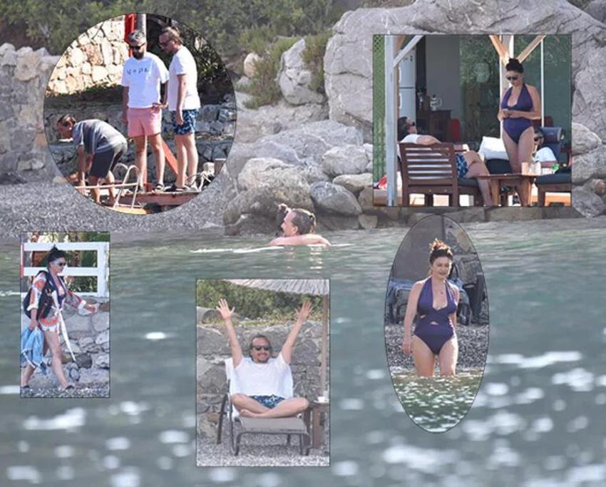 Nurgül Yeşilçay-Necati Kocabay çifti ıssız koyda! Romantik anlar...
