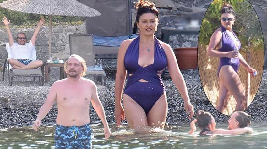 Nurgül Yeşilçay-Necati Kocabay çifti ıssız koyda! Romantik anlar...