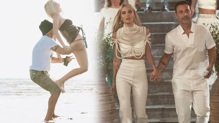 Mustafa Sandal, eşi Melis Sütşurup'a plajda ders verdi!