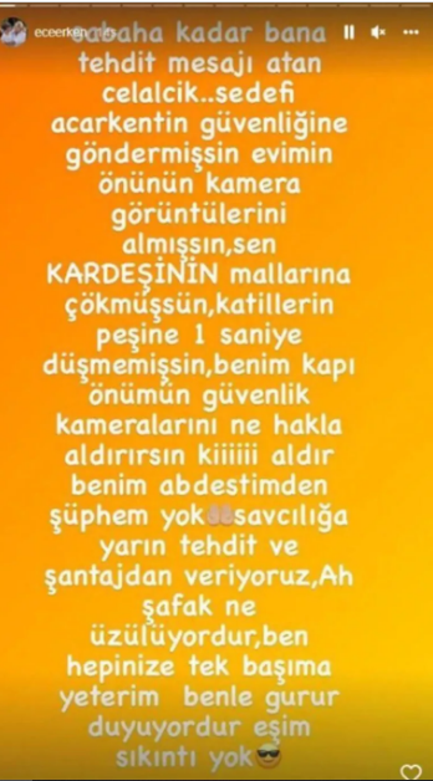 Ece Erken gelen yoruma isyan etti! 'Ne çabuk unuttun?'