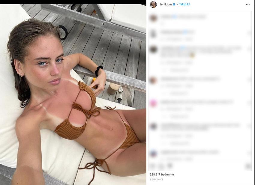  Heidi Klum’un 18 yaşındaki kızı Leni Klum'un bikinili paylaşımına yorum ve beğeni yağdı