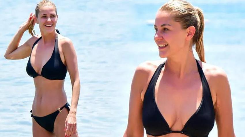 Emine Ün bikini tercihi ile fit vücudunu sergiledi! 'Kim demiş 44 diye'