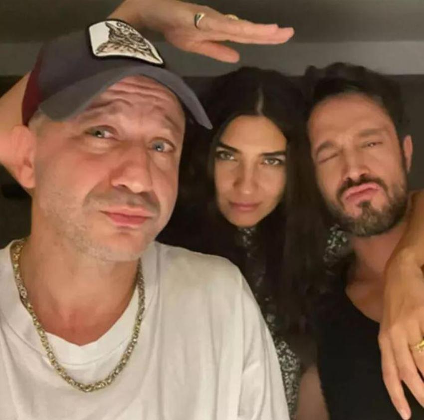 Murat Boz, Tuba Büyüküstün ve Serkan Altunorak mekan çıkışı görüntülendi! Çevirmeye takıldılar
