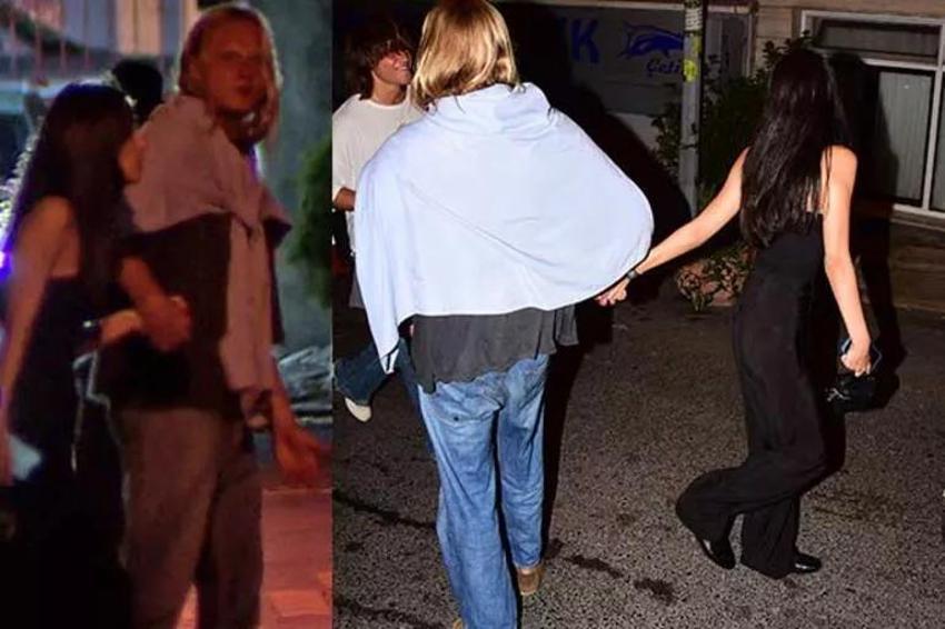 Dilan Gerede Erkaya ve sevgilisi flaşlar patlayınca kaçtı!