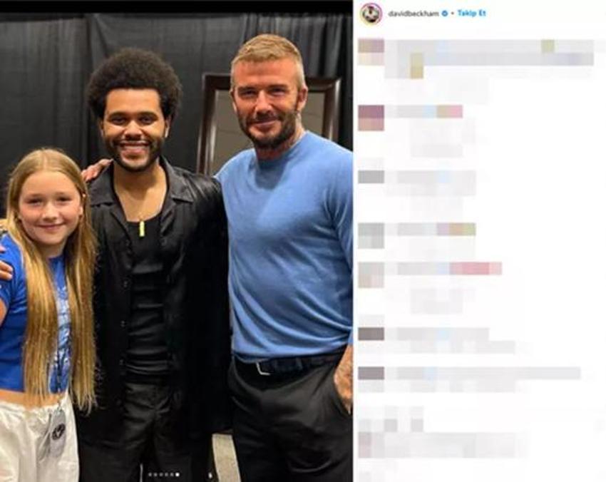 David Beckham, kızı Harper Beckham'la birlikte konserde!