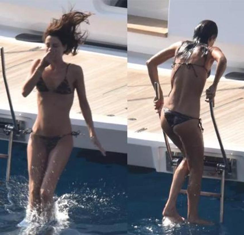 Cansu Dere tekne tatilinde! Fit vücuduyla dikkat çekti...
