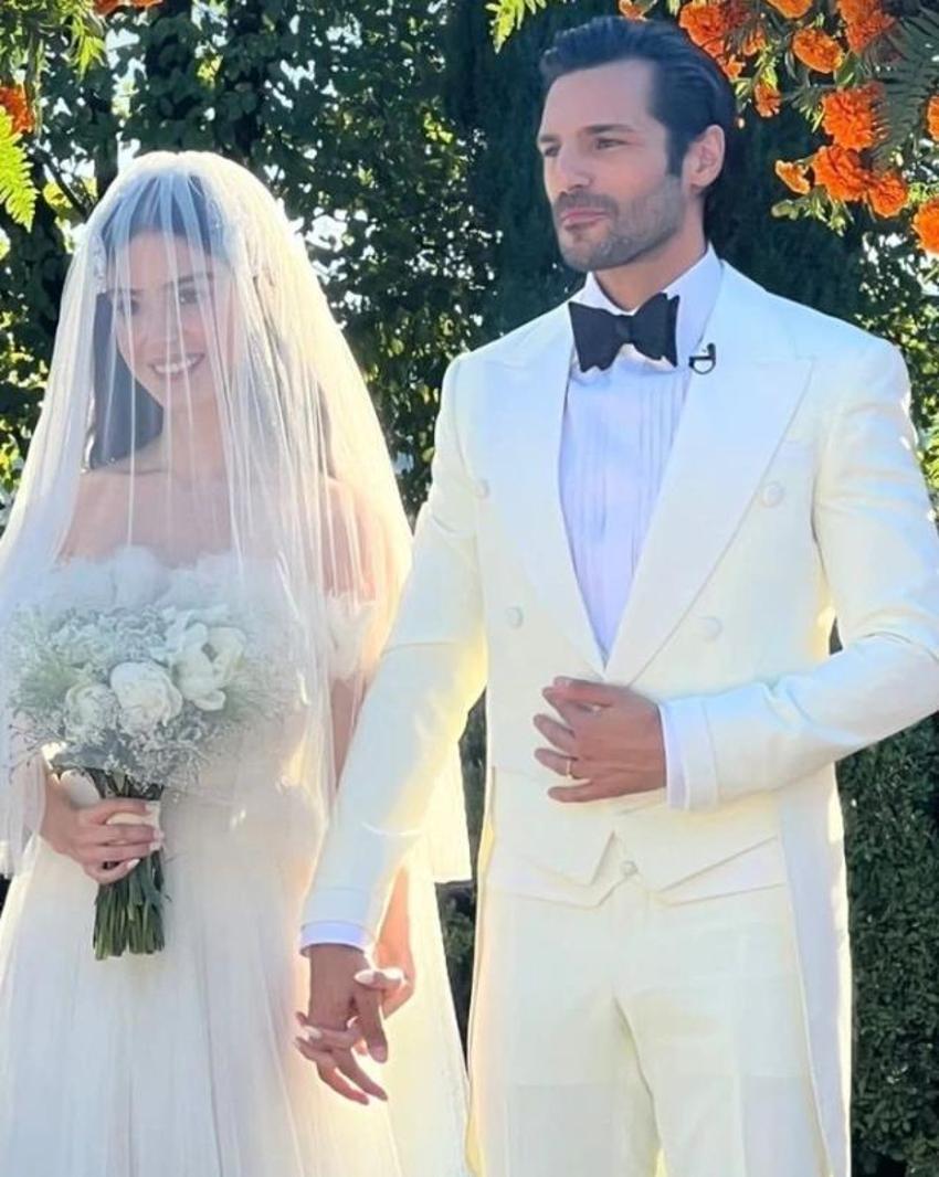 Özge Gürel ve Serkan Çayoğlu çiftinden düğün fotoğrafları geldi!