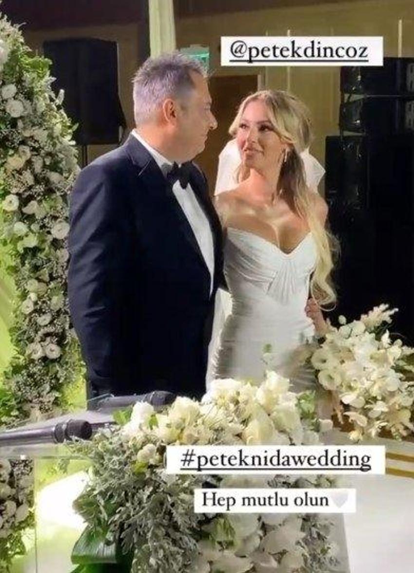 Petek Dinçöz, gençlik aşkı Nida Büyükbayrakdar ile dünyaevine girdi! İşte düğünden ilk kareler