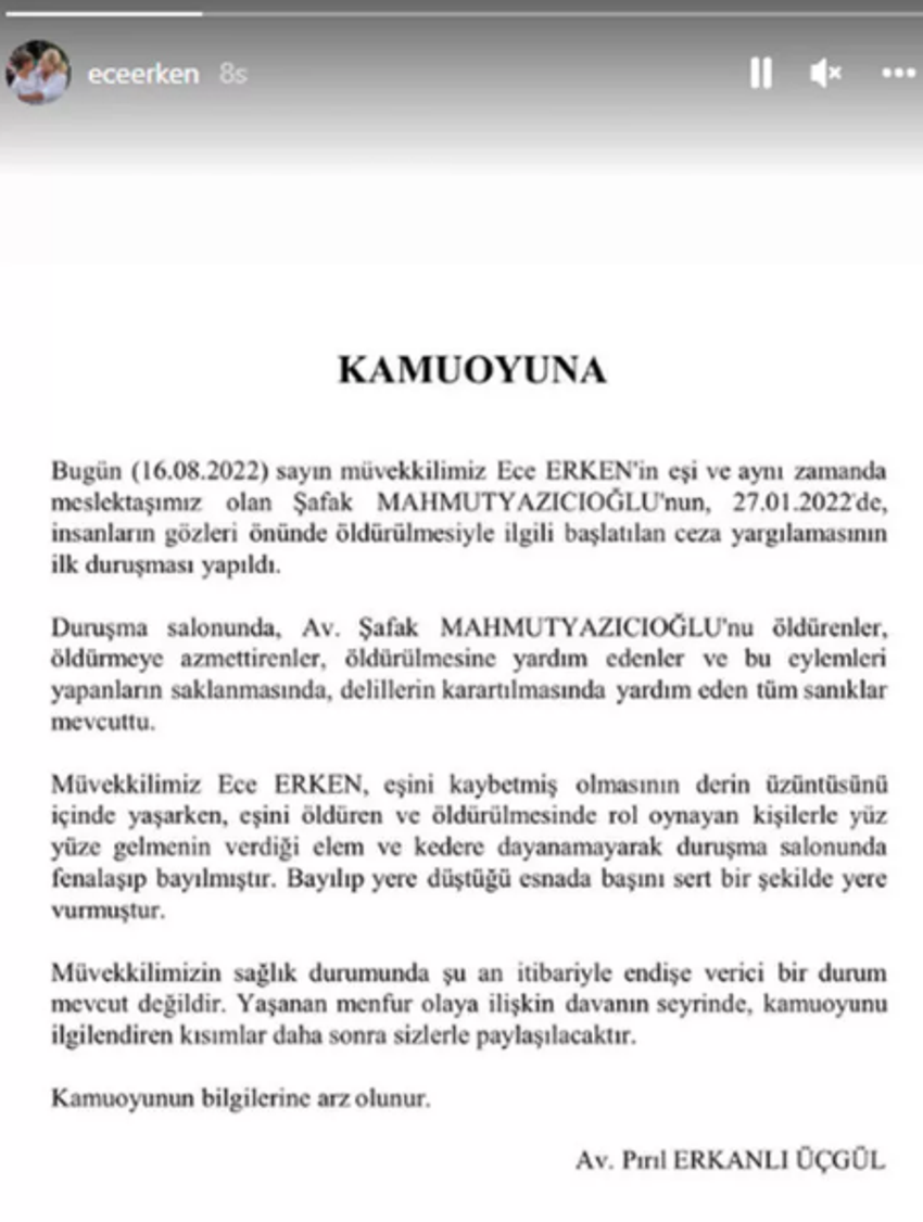  Ece Erken duruşmada baygınlık geçirmişti! Son durumu...