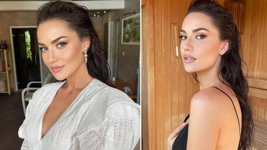 Fahriye Evcen'den tekne pozları! Bebek göründü...