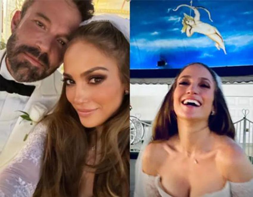 Jennifer Lopez ile Ben Affleck düğünü başladı! Masalsı düğünden ilk kareler ortaya çıktı...