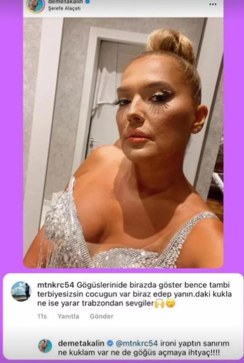 Demet Akalın takipçisine verdiği yanıtla gündem oldu!