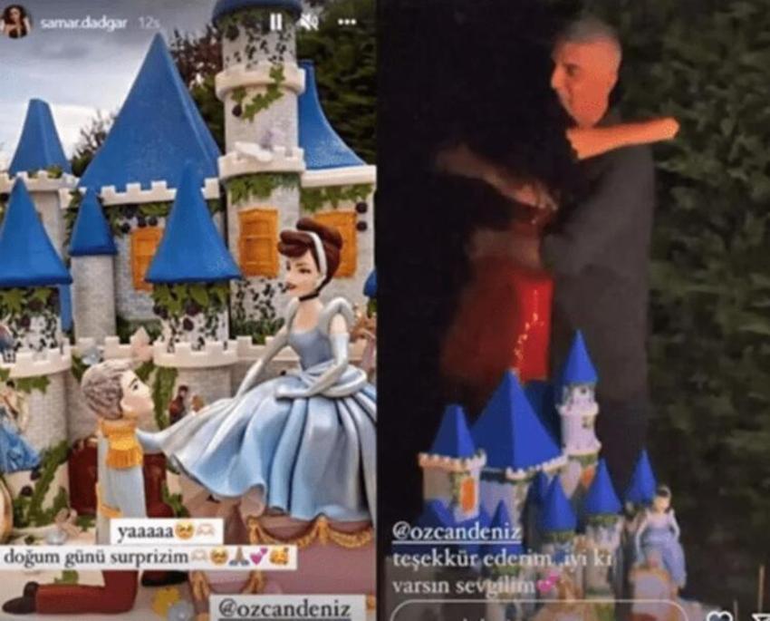 Özcan Deniz'den Samar Dadgar'a doğum günü sürprizi! 'İyi ki doğdun gamzesine yandığım'
