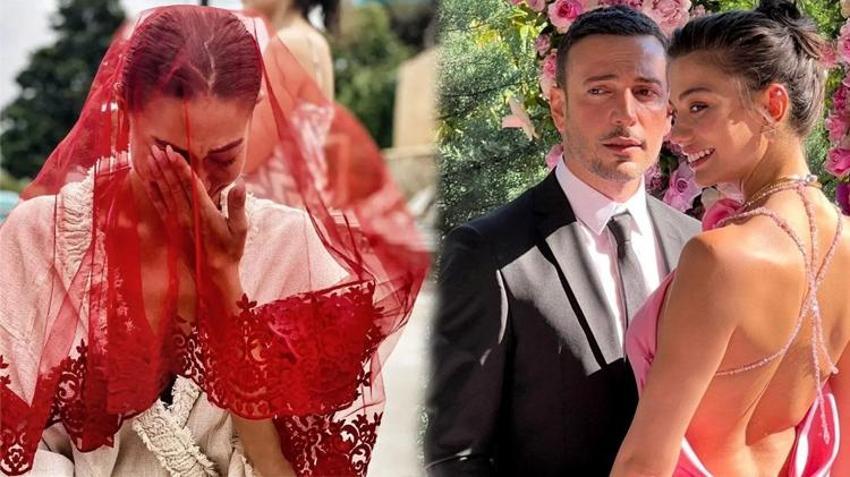 Demet Özdemir kına gecesinde gözyaşlarını tutamadı!