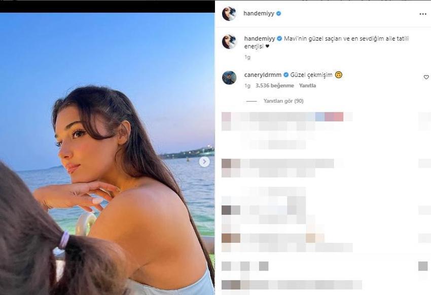 Hande Erçel minili pozlarını paylaştı! Eniştesi Caner Yıldırım'dan yorum gecikmedi