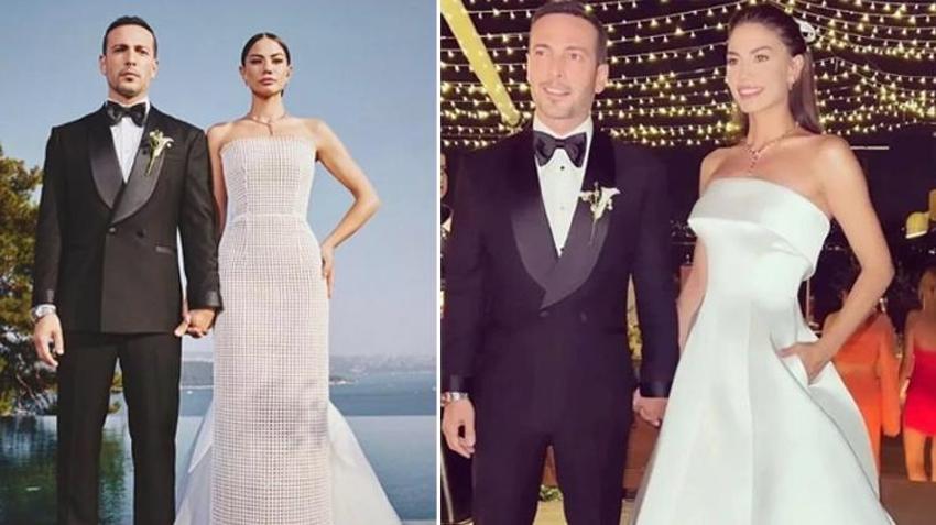 Demet Özdemir ile Oğuzhan Koç evlendi! Özdemir'in gelinlik modeli çok konuşuldu