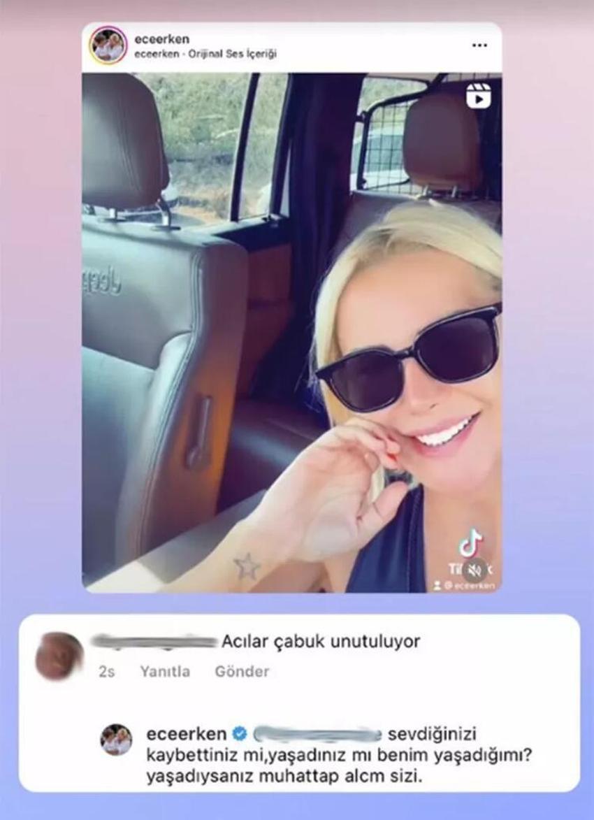 Ece Erken 'Acılar çabuk unutuluyor' yorumuna kayıtsız kalamadı!