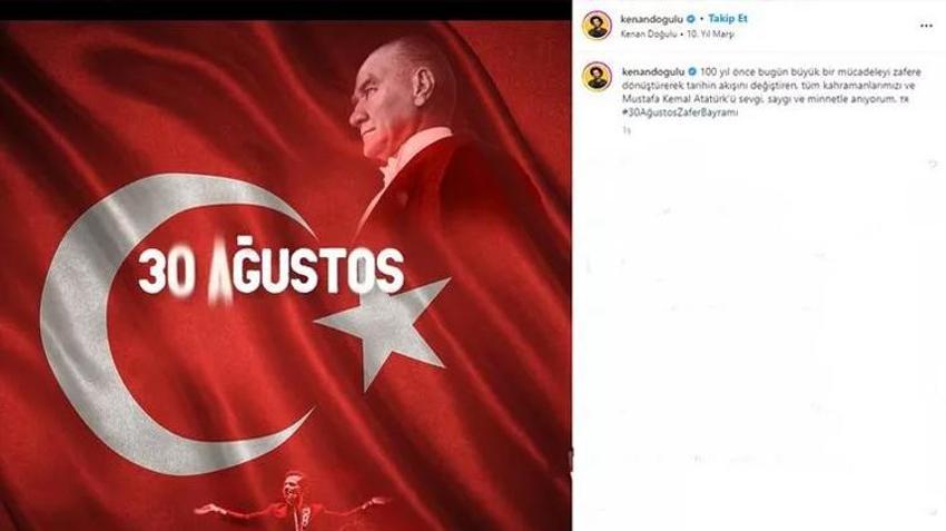 Ünlülerin 30 Ağustos Zafer Bayramı mesajları!