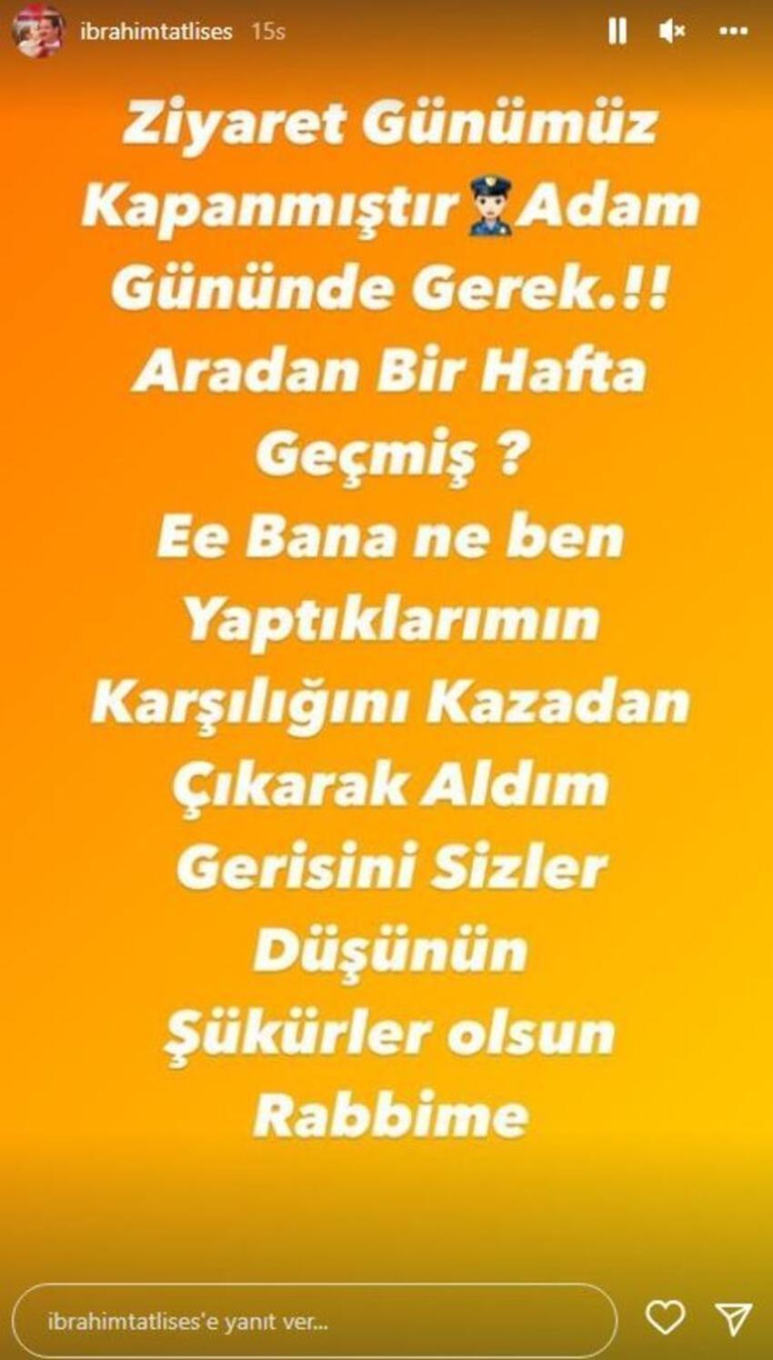 İbrahim Tatlıses'ten sitemkâr bir yorum geldi!