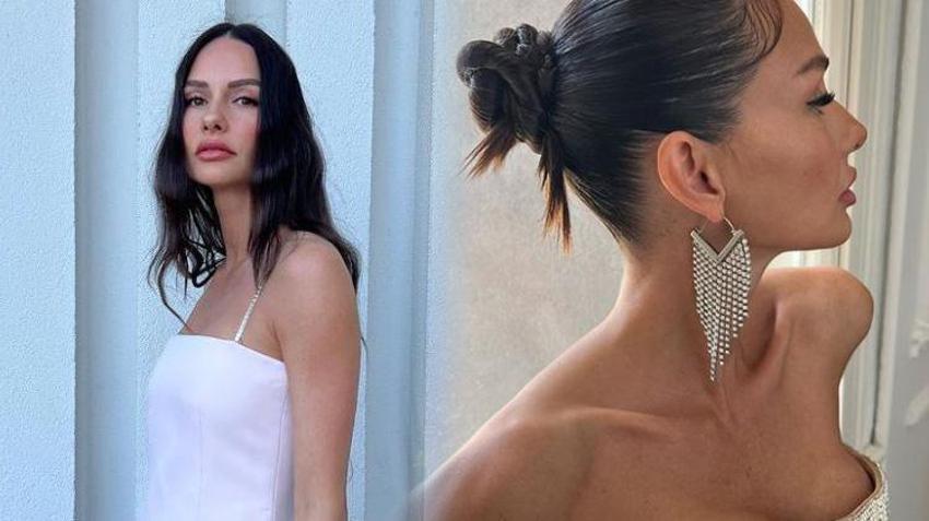 Yasemin Özilhan'ın dikkat çeken elbisesi! Pozlarına beğeni ve yorum yağdı