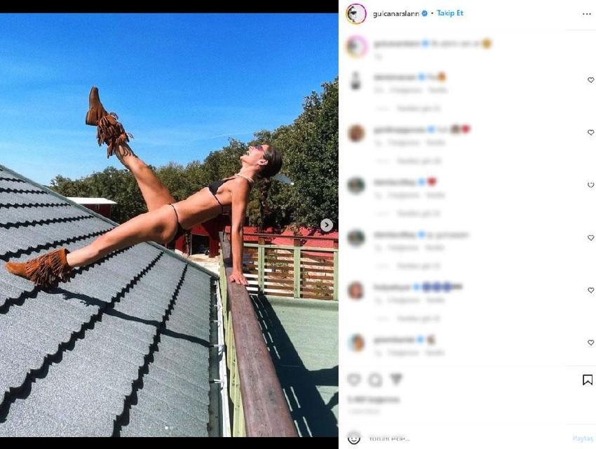 Gülcan Arslan'ın bikini pozları mest etti