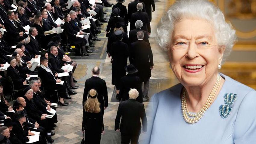 İngiltere Kraliçesi 2. Elizabeth'in cenaze töreninde tarihi görüntüler, son yolculuğuna uğurlandı! 'Terör alarmı verildi, tüm dünya anbean izledi