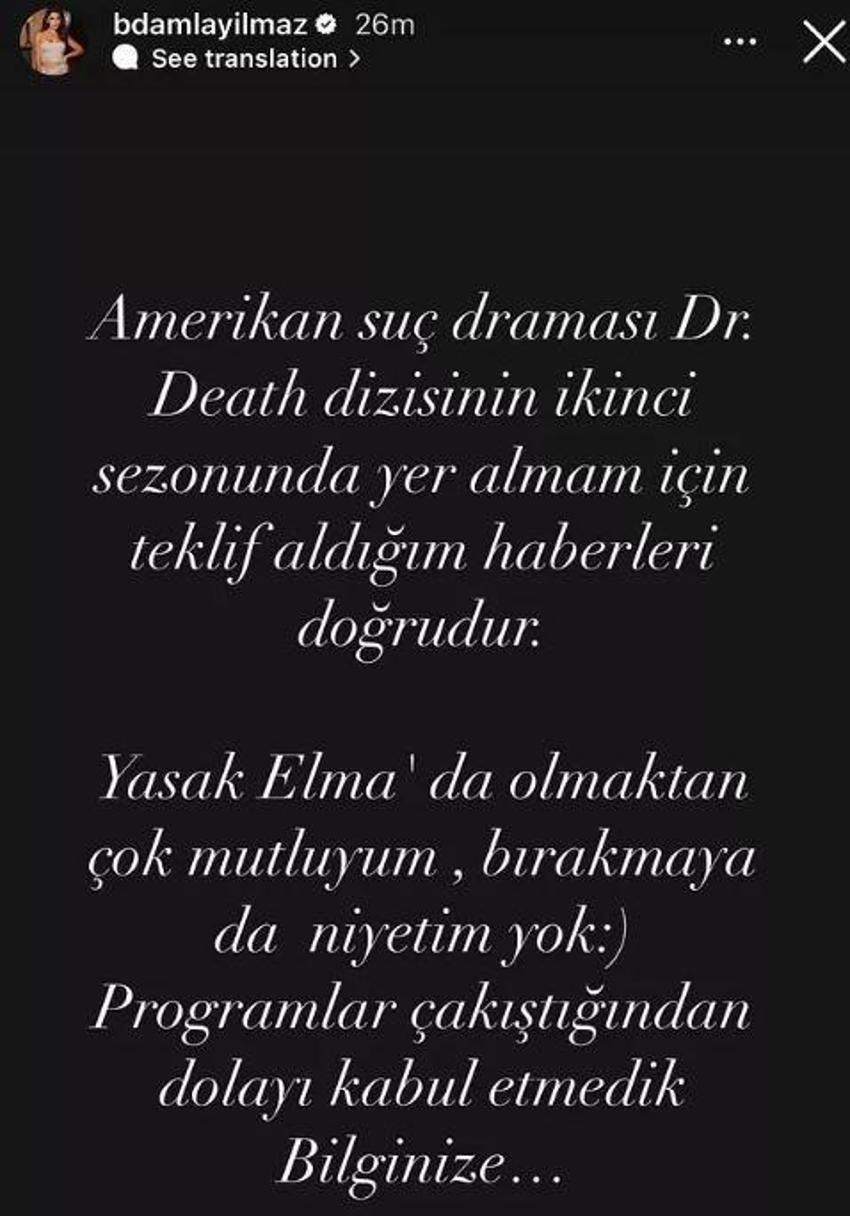 Biran Damla Yılmaz dünyaca ünlü diziyi reddetti! 'Hayatının en kötü tercihini yapmışsın'