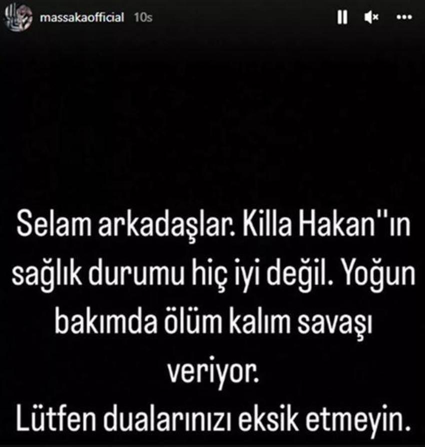 Killa Hakan'dan 7 ay sonra ilk paylaşım! 'Dünyayı bir anlık terk ettim ve geri döndüm'