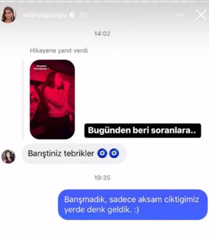 Oyuncu Berk Atan, eski aşkı Selin Yağcıoğlu ile barıştı!