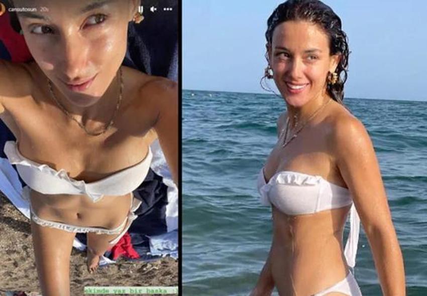 Cansu Tosun'dan deniz pozları!