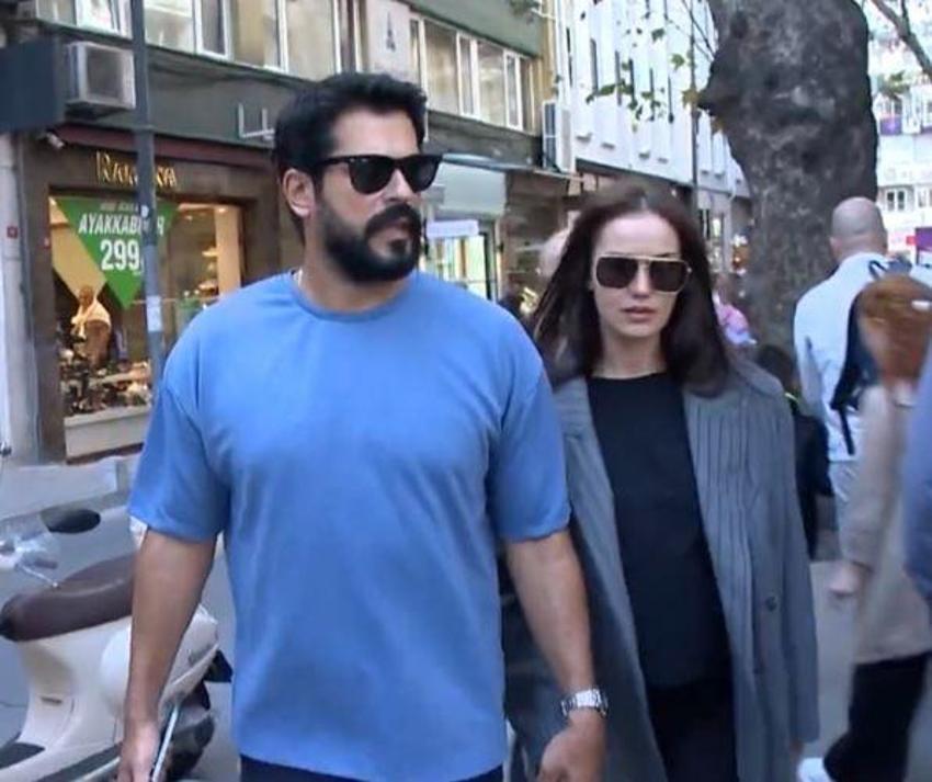 Burak Özçivit, eşi Fahriye Evcen'i gezmeye çıkardı: Her boşluğunda beraberiz