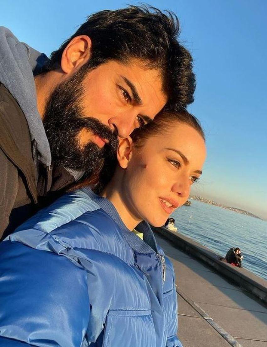 Burak Özçivit, eşi Fahriye Evcen'i gezmeye çıkardı: Her boşluğunda beraberiz